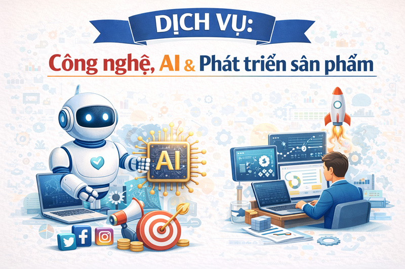 <p style="text-align: center;"><strong>Dịch vụ: C&ocirc;ng nghệ, AI & Ph&aacute;t triển sản phẩm</strong></p>